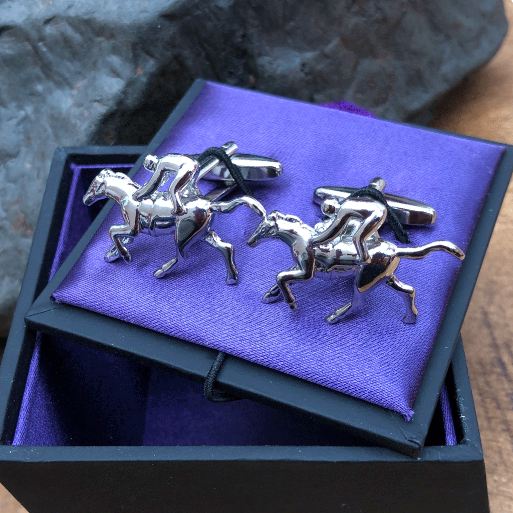 Horse Racing Cufflinks - Cotswold Jewellery