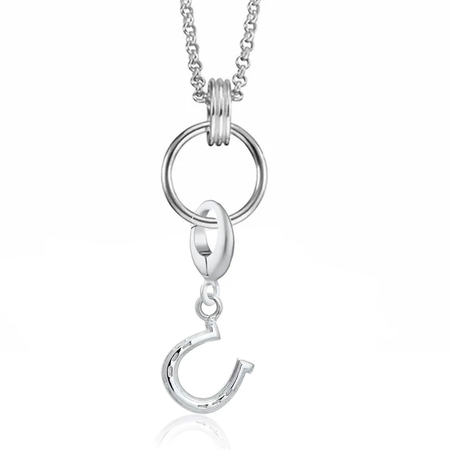 Horseshoe Charm Sterling Silver Necklace - Cotswold Jewellery