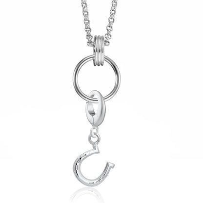 Horseshoe Charm Sterling Silver Necklace - Cotswold Jewellery