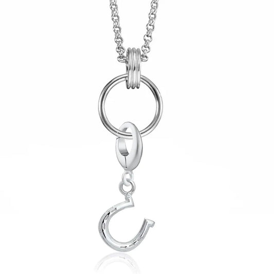Horseshoe Charm Sterling Silver Necklace - Cotswold Jewellery