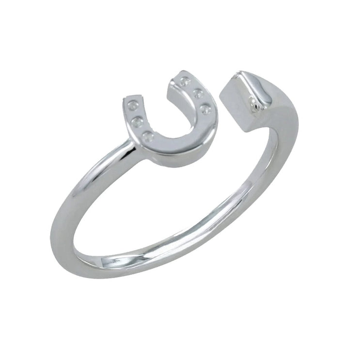 Horseshoe & Farrier Nail Adjustable Ring - Cotswold Jewellery