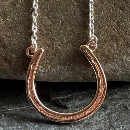 Horseshoe Necklace Rose Gold - Cotswold Jewellery