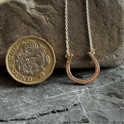 Horseshoe Necklace Rose Gold - Cotswold Jewellery