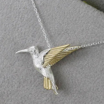 Hummingbird Sterling Silver Necklace - Cotswold Jewellery