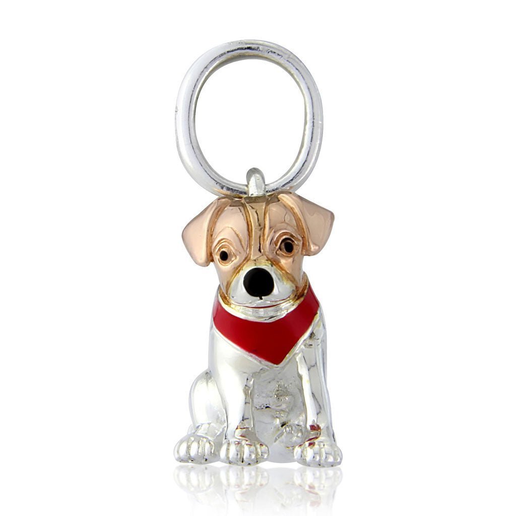 Jack Russell Recycled Sterling Silver Charm - Cotswold Jewellery