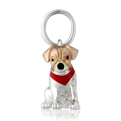 Jack Russell Recycled Sterling Silver Charm - Cotswold Jewellery