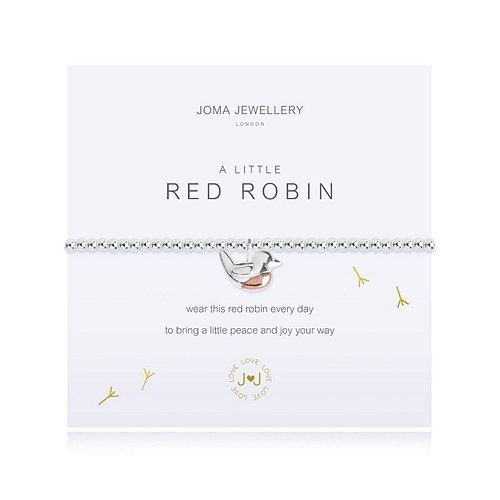 Joma Jewellery A Little Red Robin Bracelet - Cotswold Jewellery