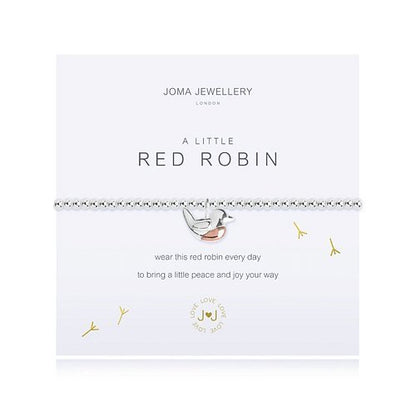 Joma Jewellery A Little Red Robin Bracelet - Cotswold Jewellery