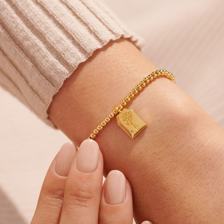 Joma Jewellery A Little Thankyou Bracelet Gold - Cotswold Jewellery