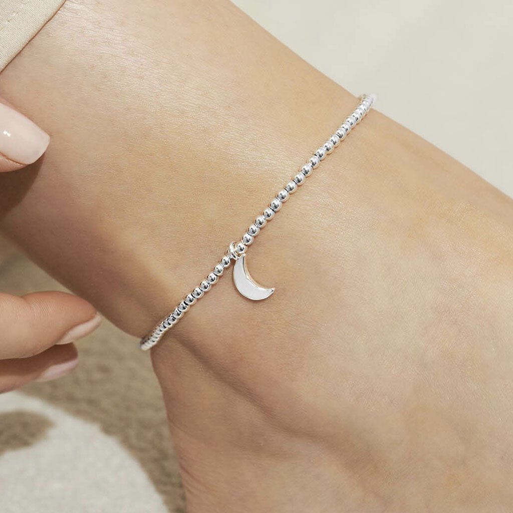 Joma Jewellery Silver Moon Anklet - Cotswold Jewellery