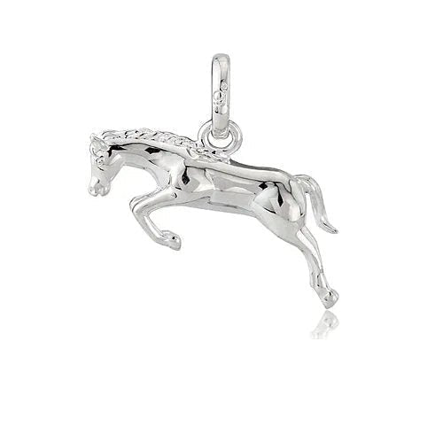 Jumping Horse Recycled Sterling Silver Necklace - Cotswold Jewellery