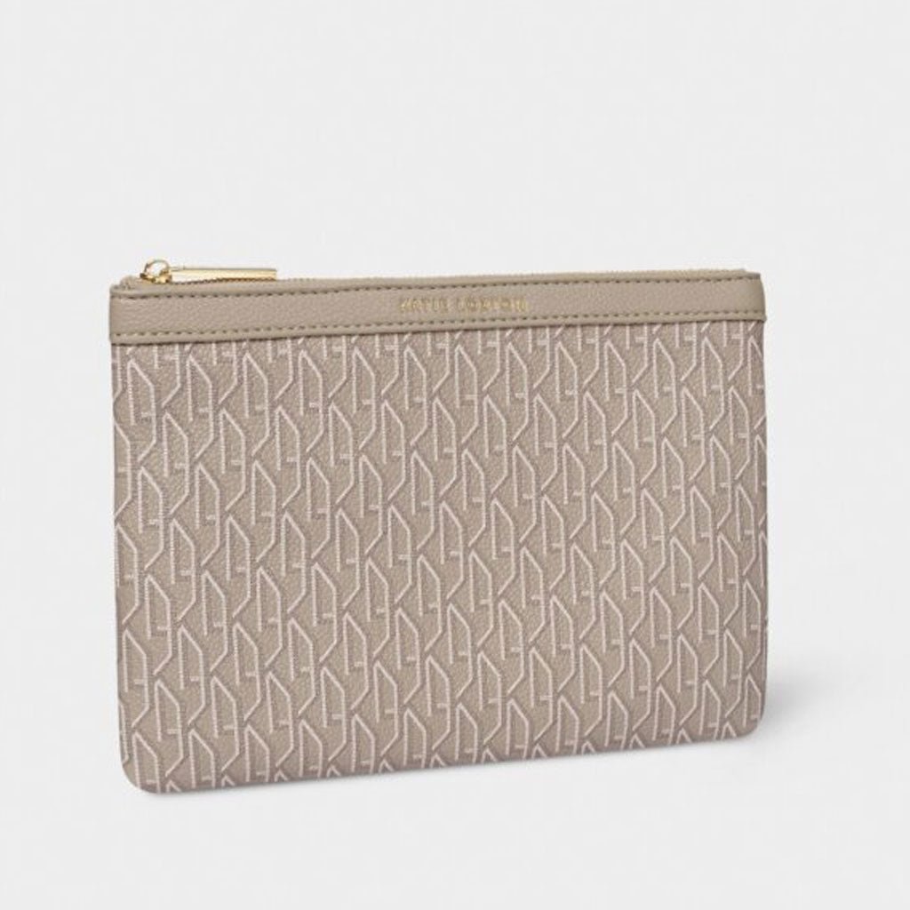 Katie Loxton Signature Pouch Taupe - Cotswold Jewellery