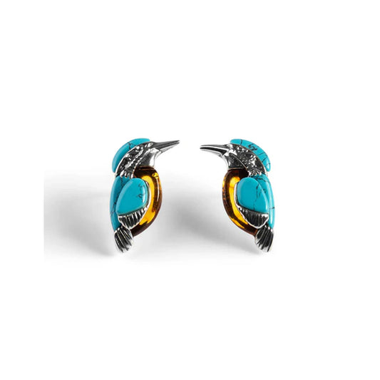 Kingfisher Stud Earrings - Cotswold Jewellery