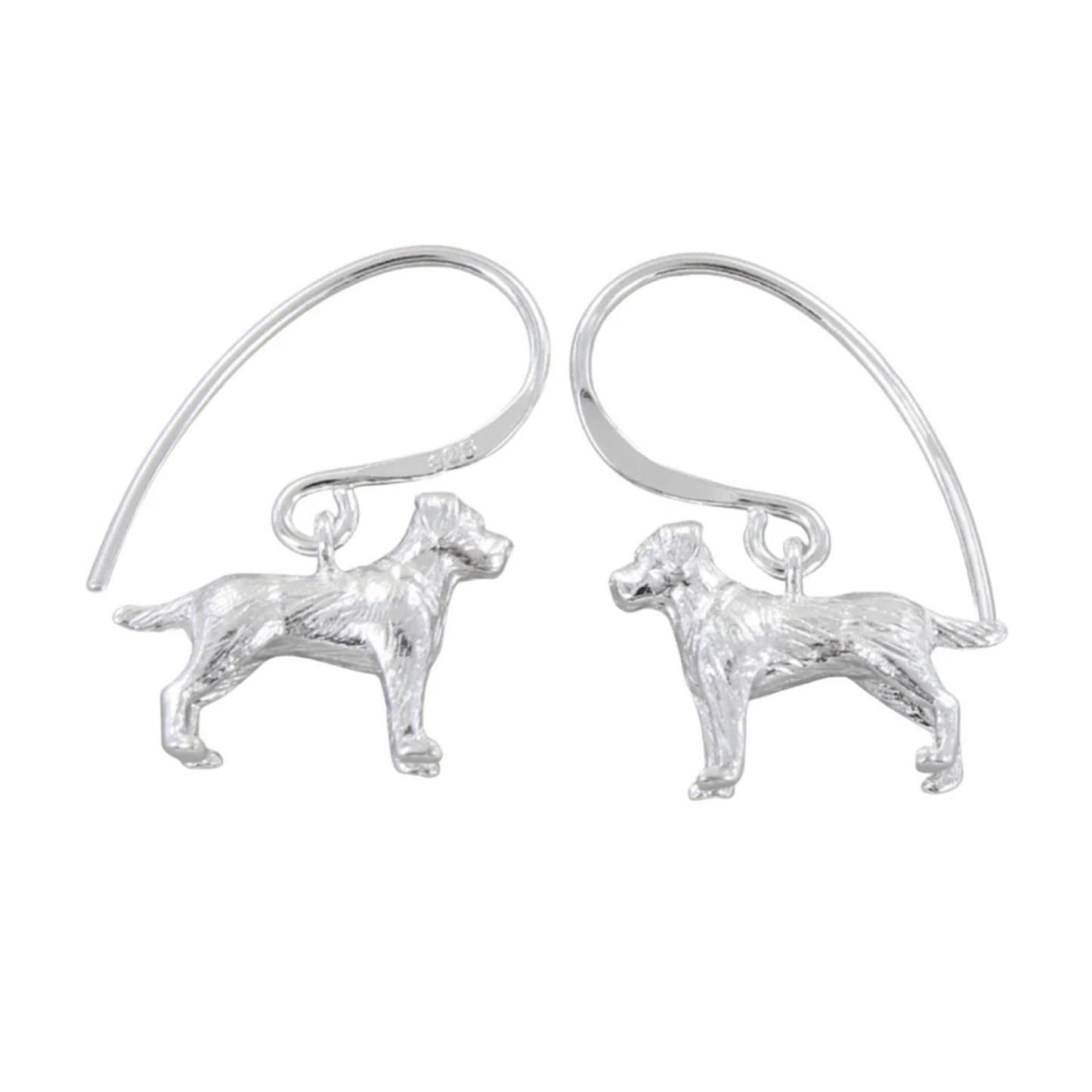 Labrador Dangly Recycled Sterling Silver Earrings - Cotswold Jewellery