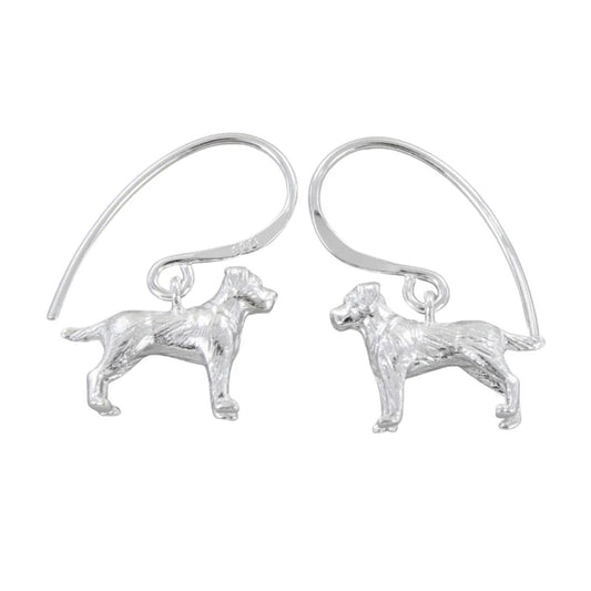 Labrador Dangly Recycled Sterling Silver Earrings - Cotswold Jewellery