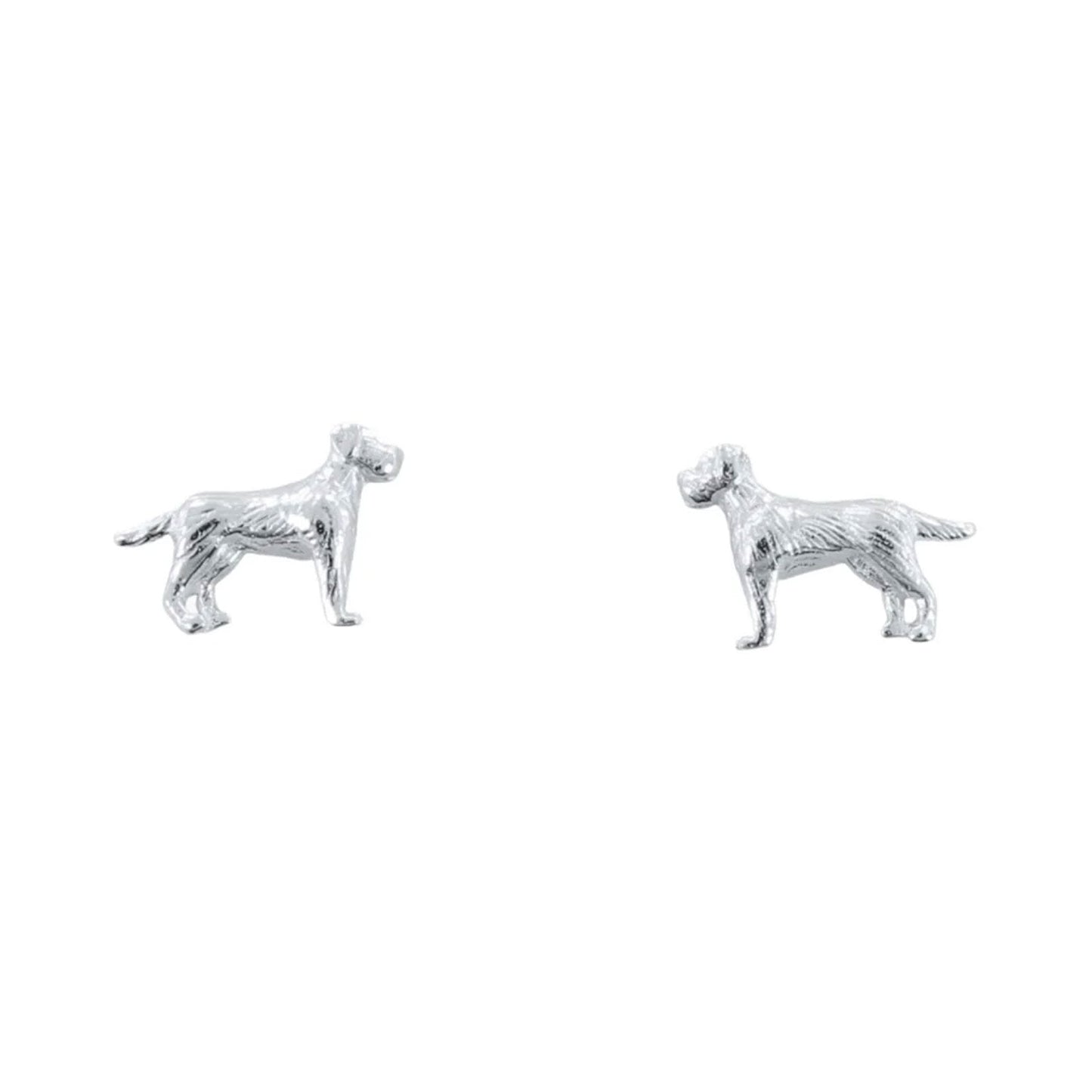Labrador Sterling Silver Stud Earrings - Cotswold Jewellery
