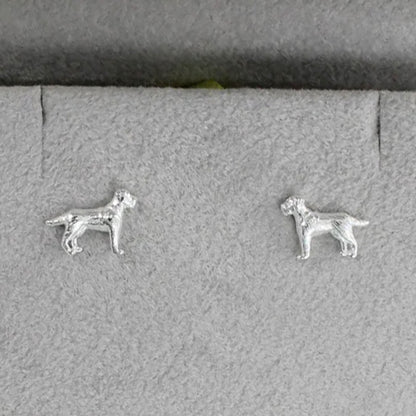 Labrador Sterling Silver Stud Earrings - Cotswold Jewellery