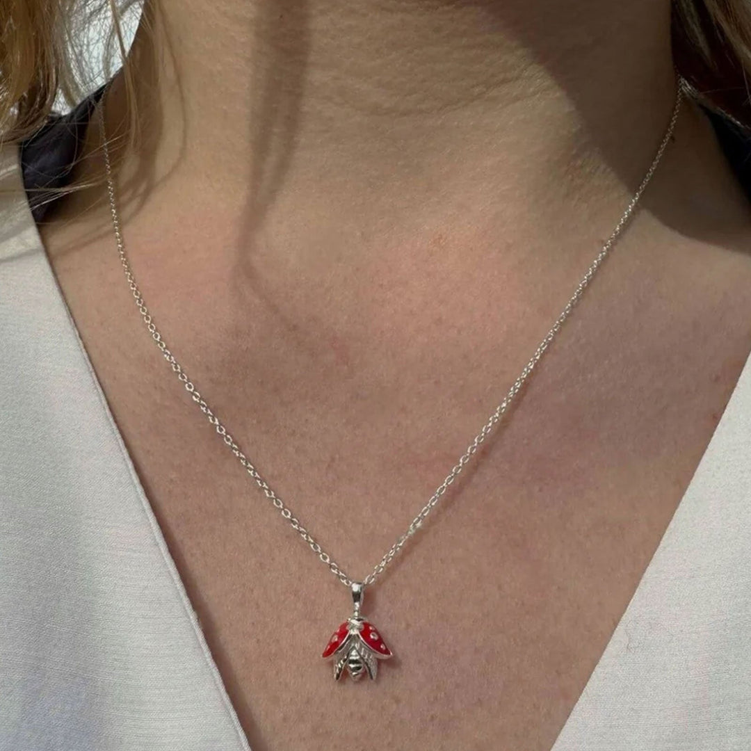 Ladybird Sterling Silver Necklace - Cotswold Jewellery