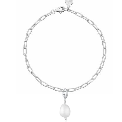 Lily Charmed Pearl Charm Link Bracelet - Cotswold Jewellery