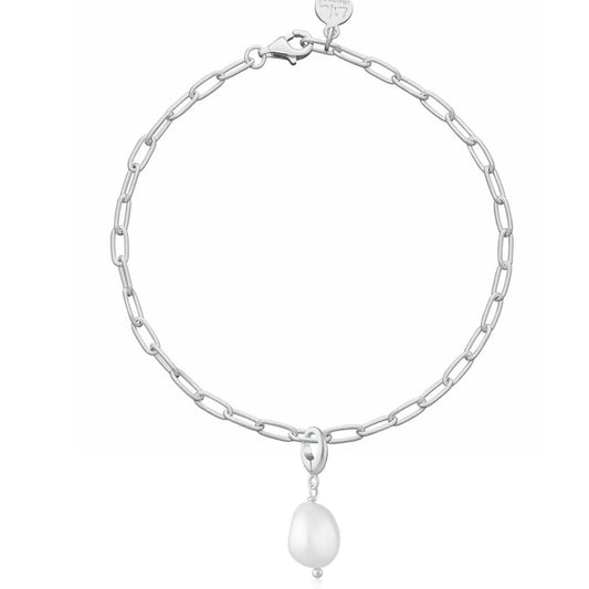 Lily Charmed Pearl Charm Link Bracelet - Cotswold Jewellery