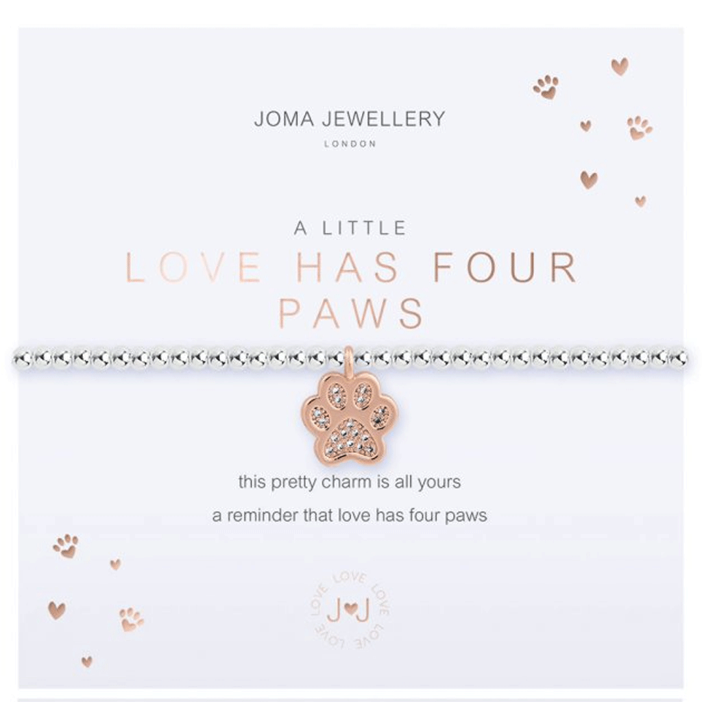 Love has Four Paws Bracelet - Cotswold Jewellery