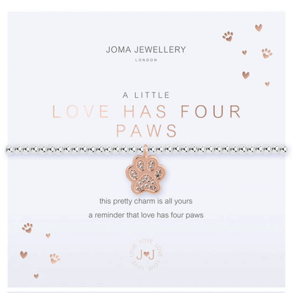 Love has Four Paws Bracelet - Cotswold Jewellery