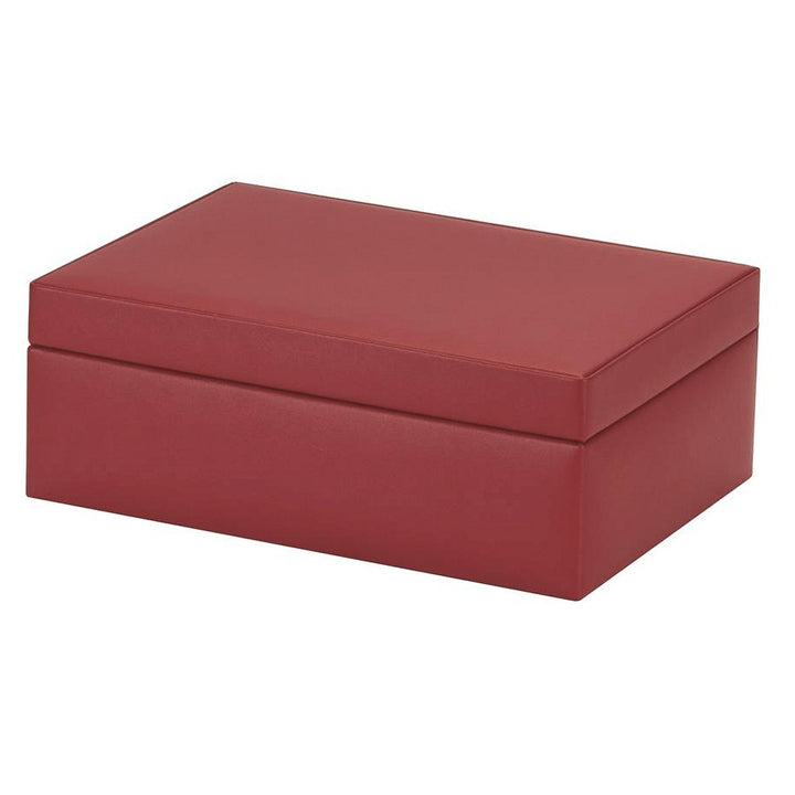 Mele Red Bonded Leather Jewellery Case - Cotswold Jewellery