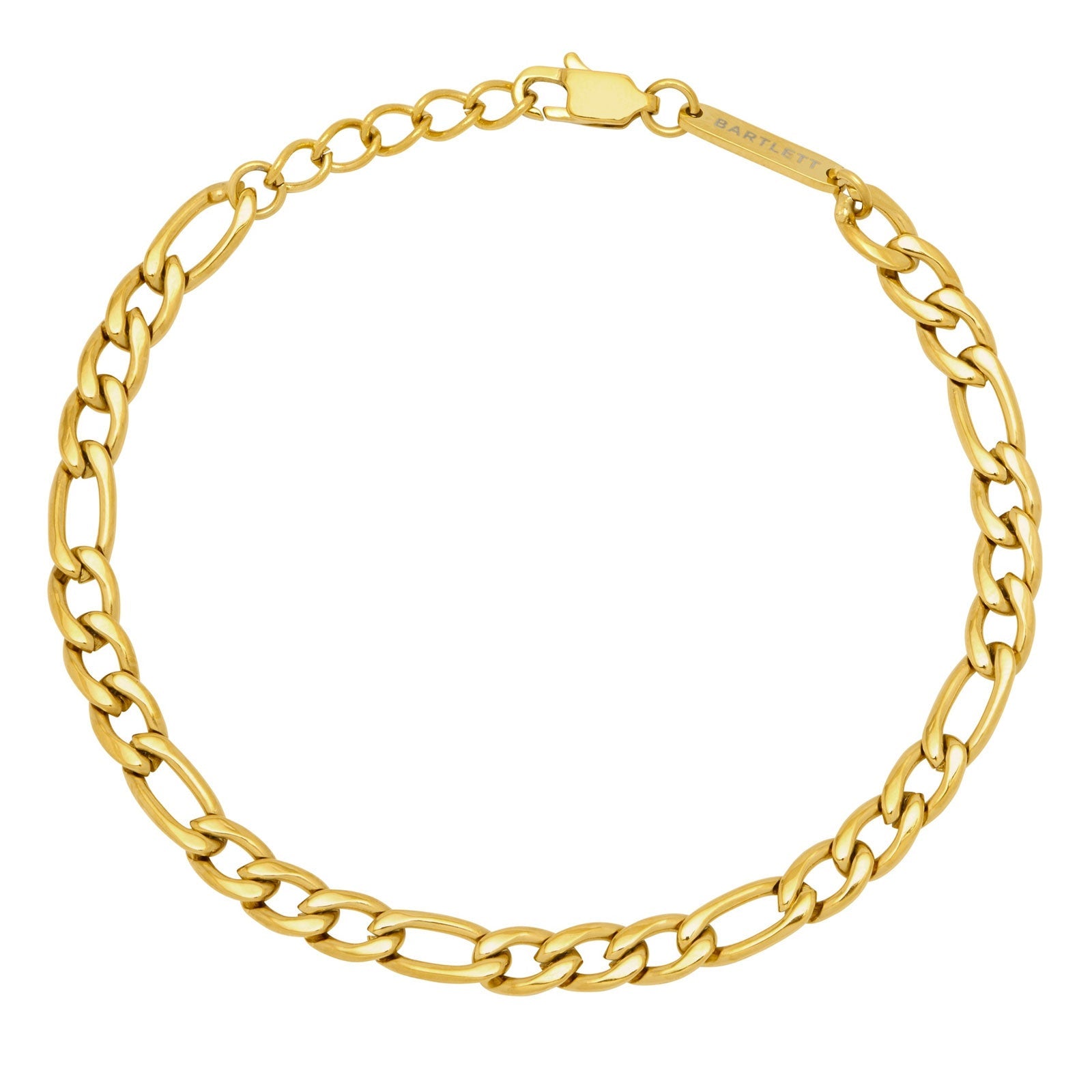 Men's Figaro Gold Chain Bracelet - Cotswold Jewellery