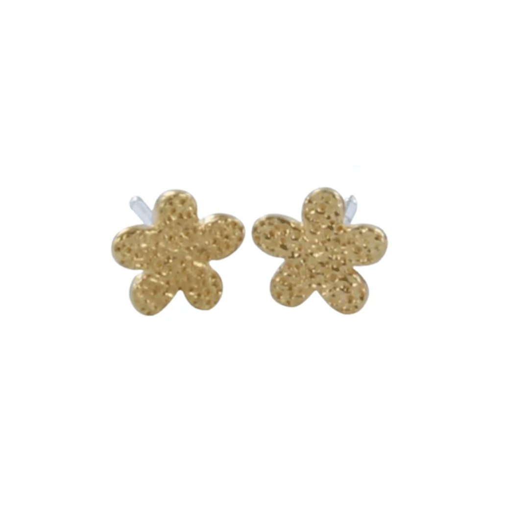 Reeves and Reeves Mini Gold Flower Stud Earrings