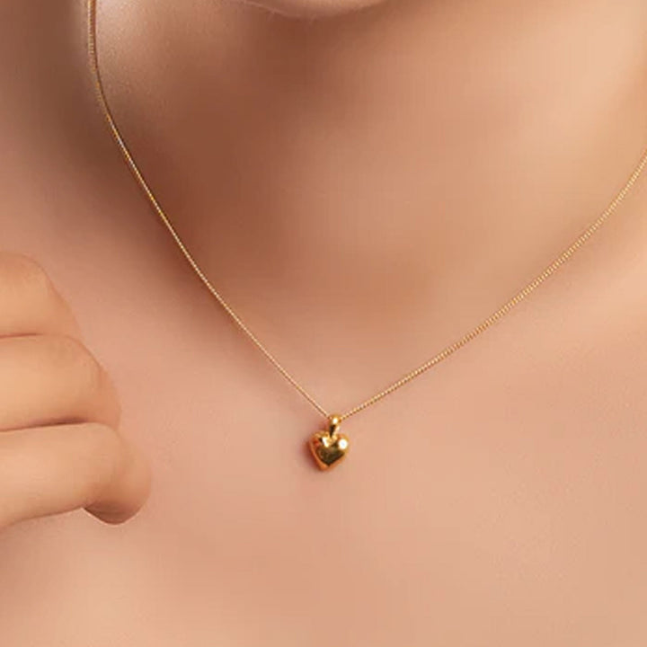 Mini Gold Heart Necklace - Cotswold Jewellery