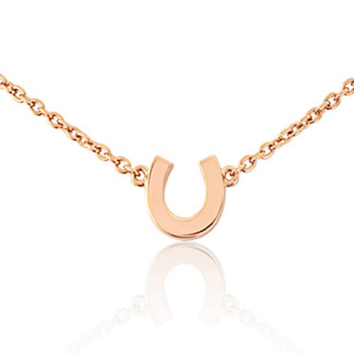 Mini Horseshoe Rose Gold Necklace - Cotswold Jewellery