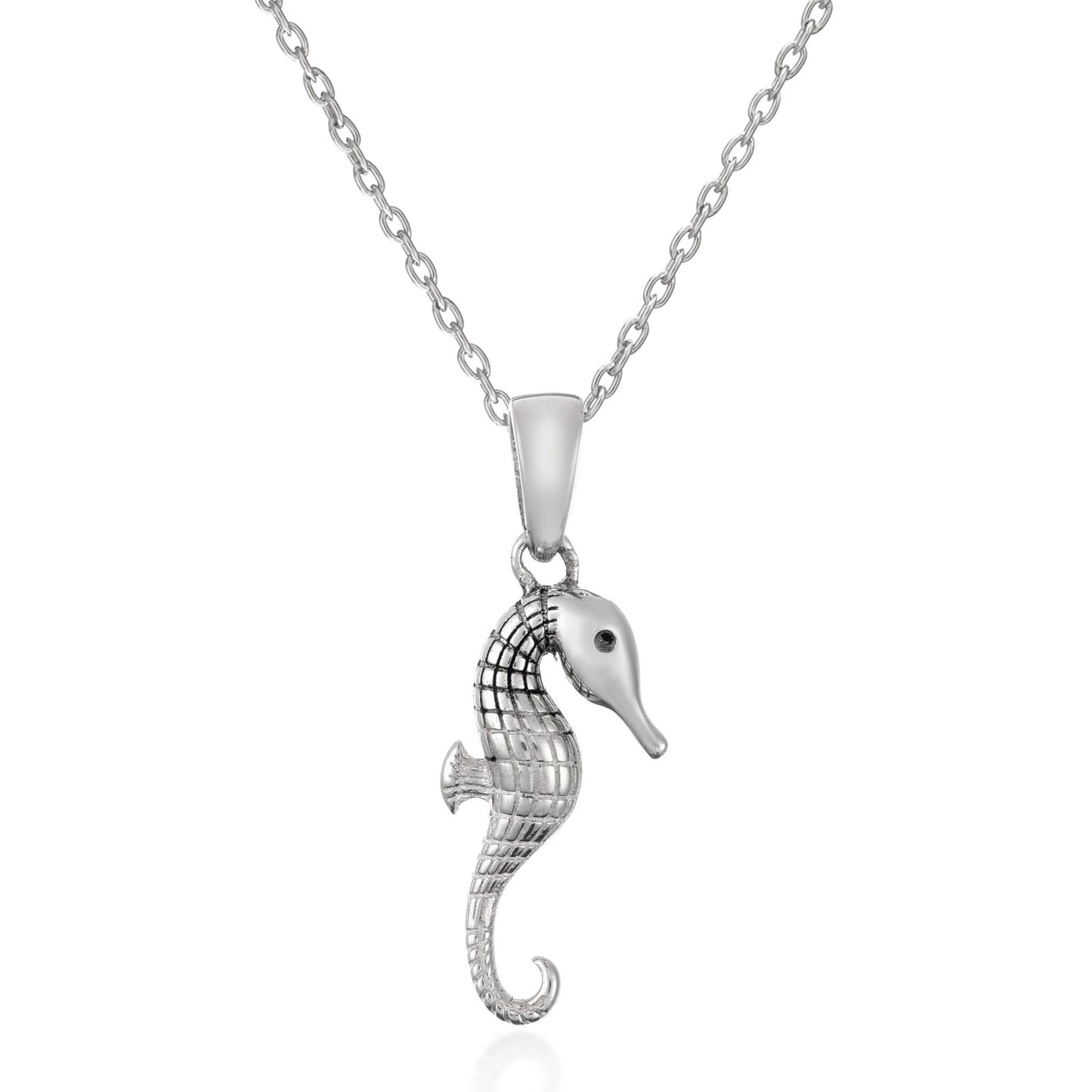 Mini Seahorse Sterling Silver Necklace