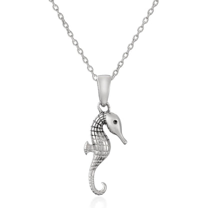 Mini Seahorse Sterling Silver Necklace
