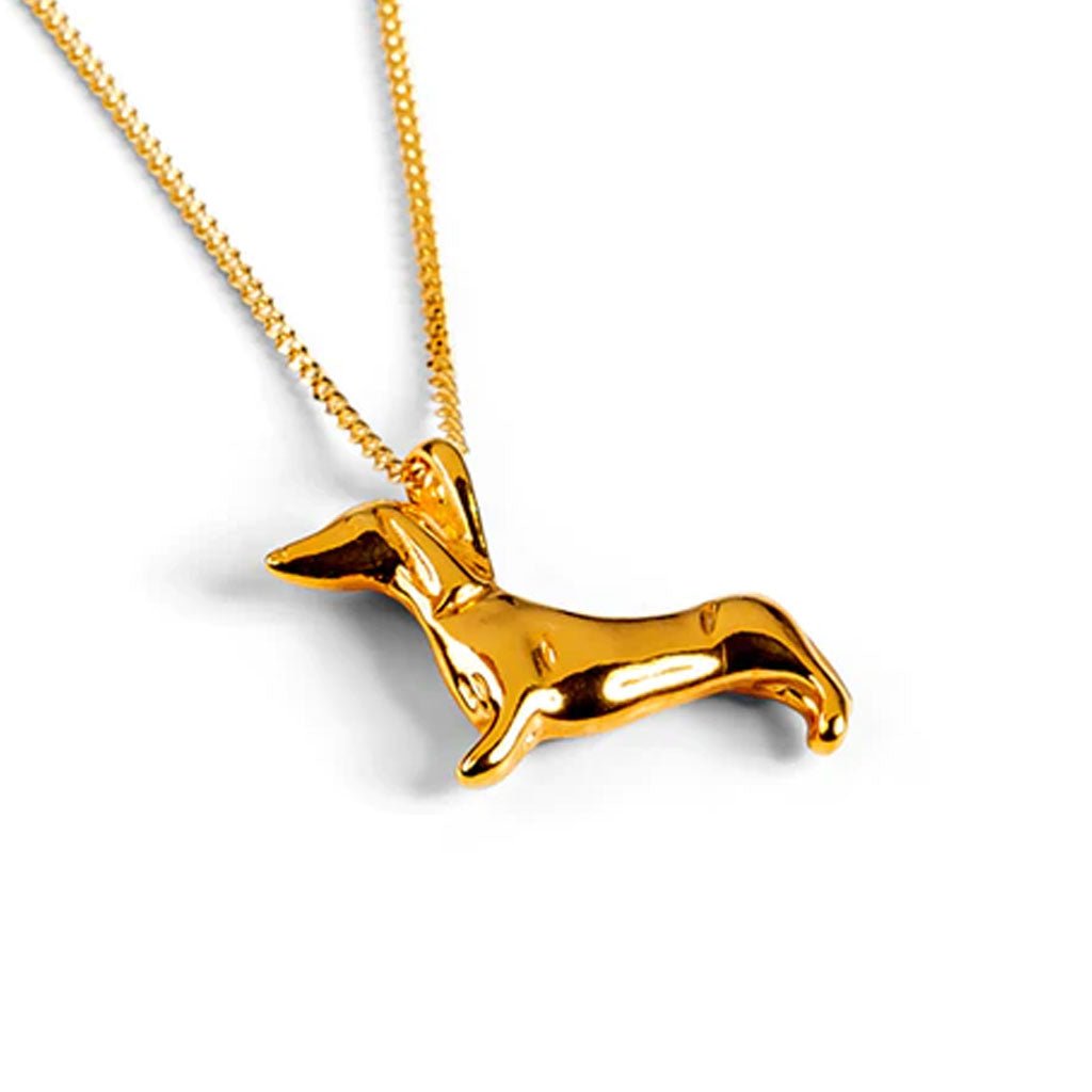 Miniature Dachshund Necklace Gold - Cotswold Jewellery