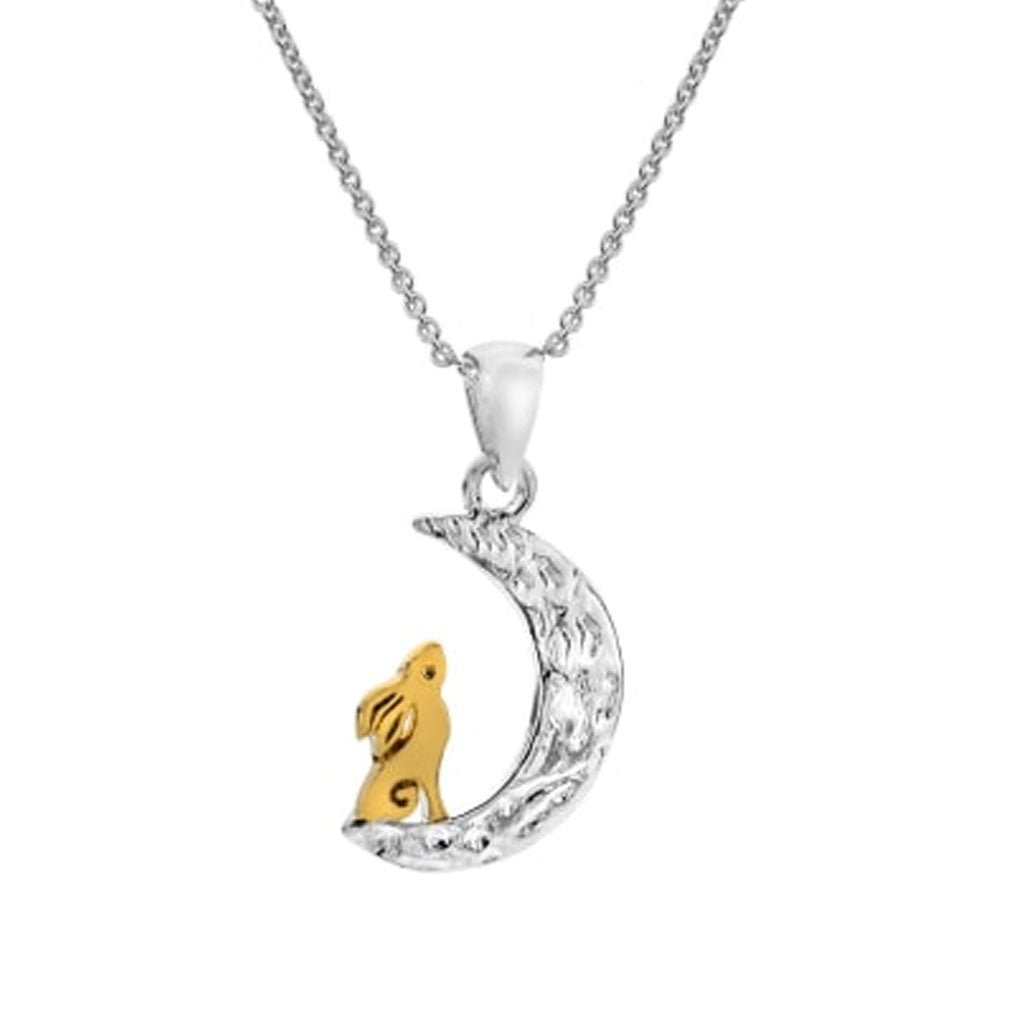 Moon Hare Necklace - Cotswold Jewellery