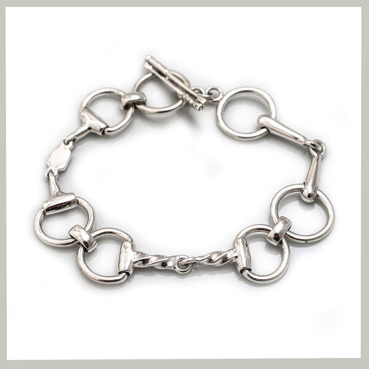 Multi Snaffles Sterling Silver Bracelet