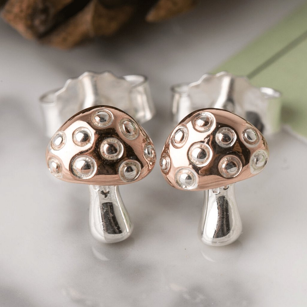 Mushroom Earrings - Cotswold Jewellery