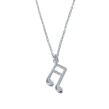 Musical Notes Recycled Sterling Silver Necklace - Cotswold Jewellery