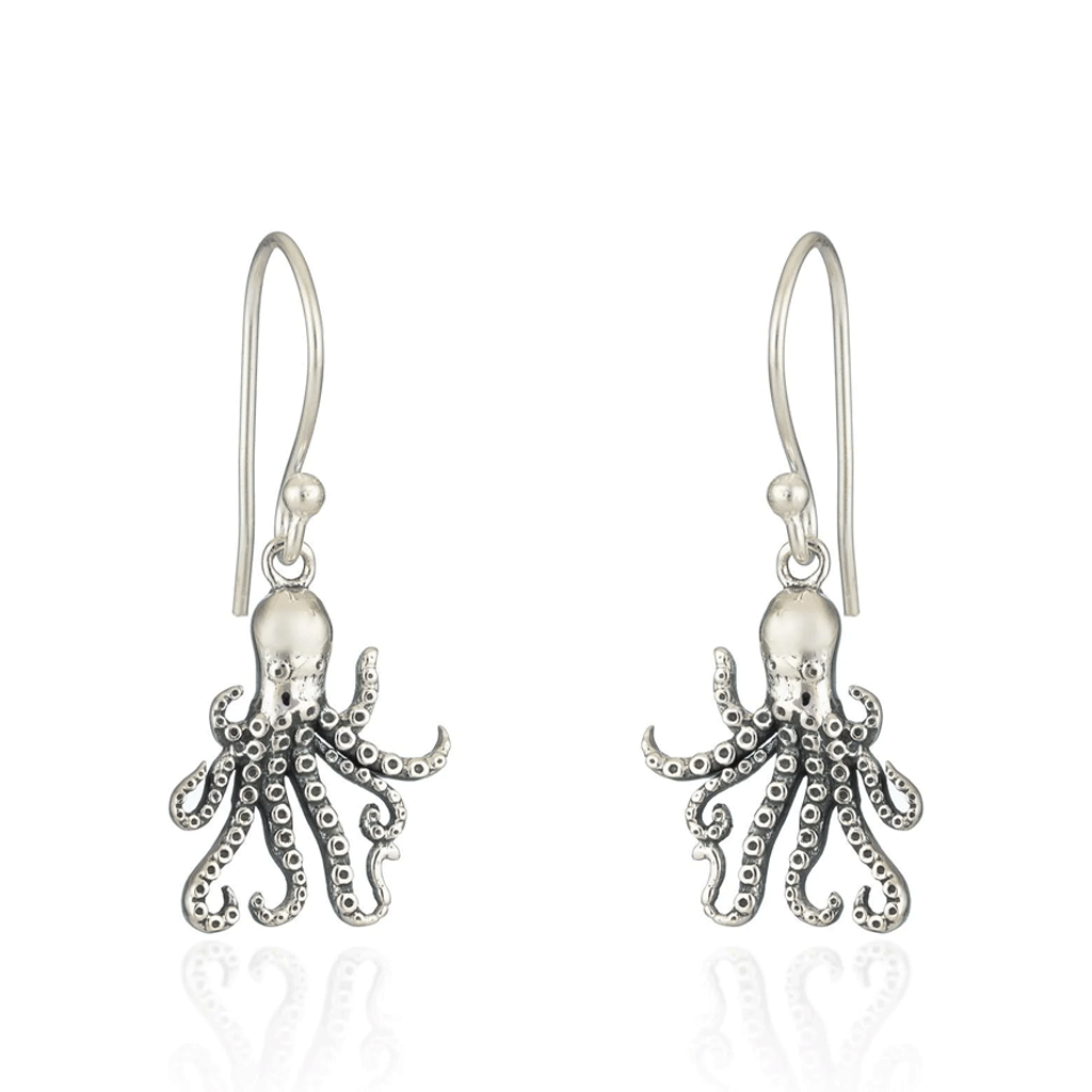octopus-sterling-Silver-Earrings-on-white-background
