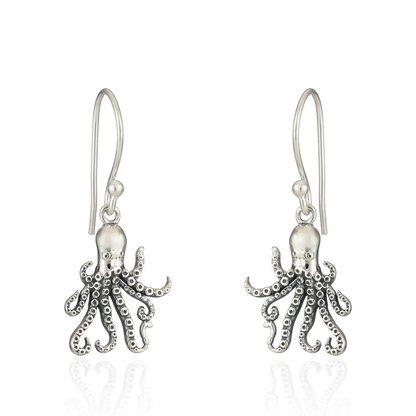 octopus-sterling-Silver-Earrings-on-white-background