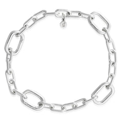 Opening Link Charm Recycled Sterling Silver Bracelet