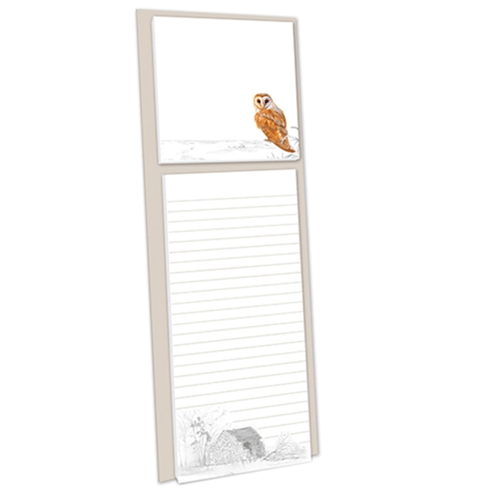 Owl Magnetic Memo Pad with Sticky Notes - Cotswold Jewellery