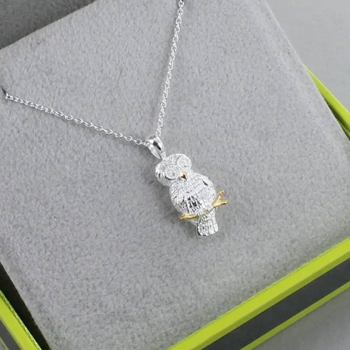 Owl Recycled Sterling Silver Necklace