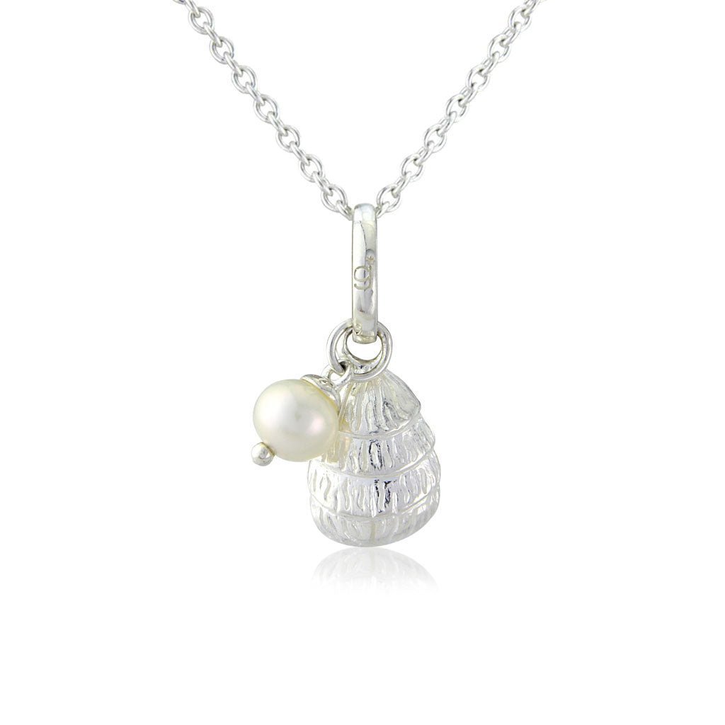 Oyster Shell Recycled Sterling Silver Necklace - Cotswold Jewellery