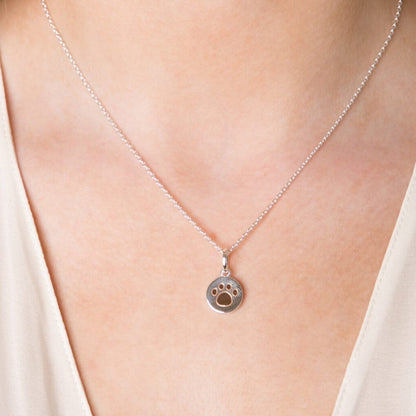 Paw Print Recycled Sterling Silver Charm - Cotswold Jewellery