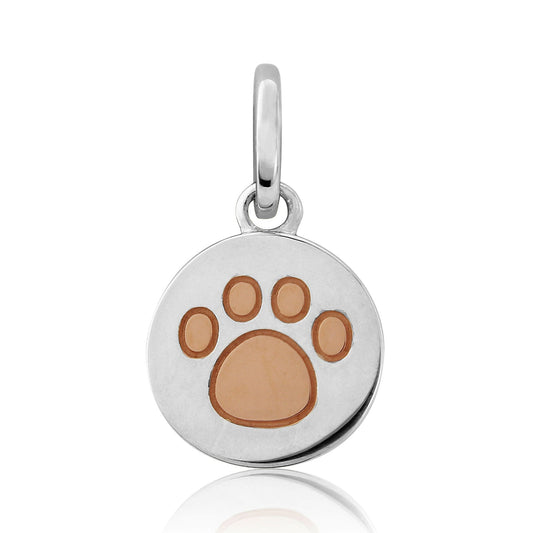 Paw Print Recycled Sterling Silver Charm - Cotswold Jewellery