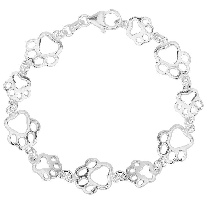 Paw Print Sterling Silver Bracelet