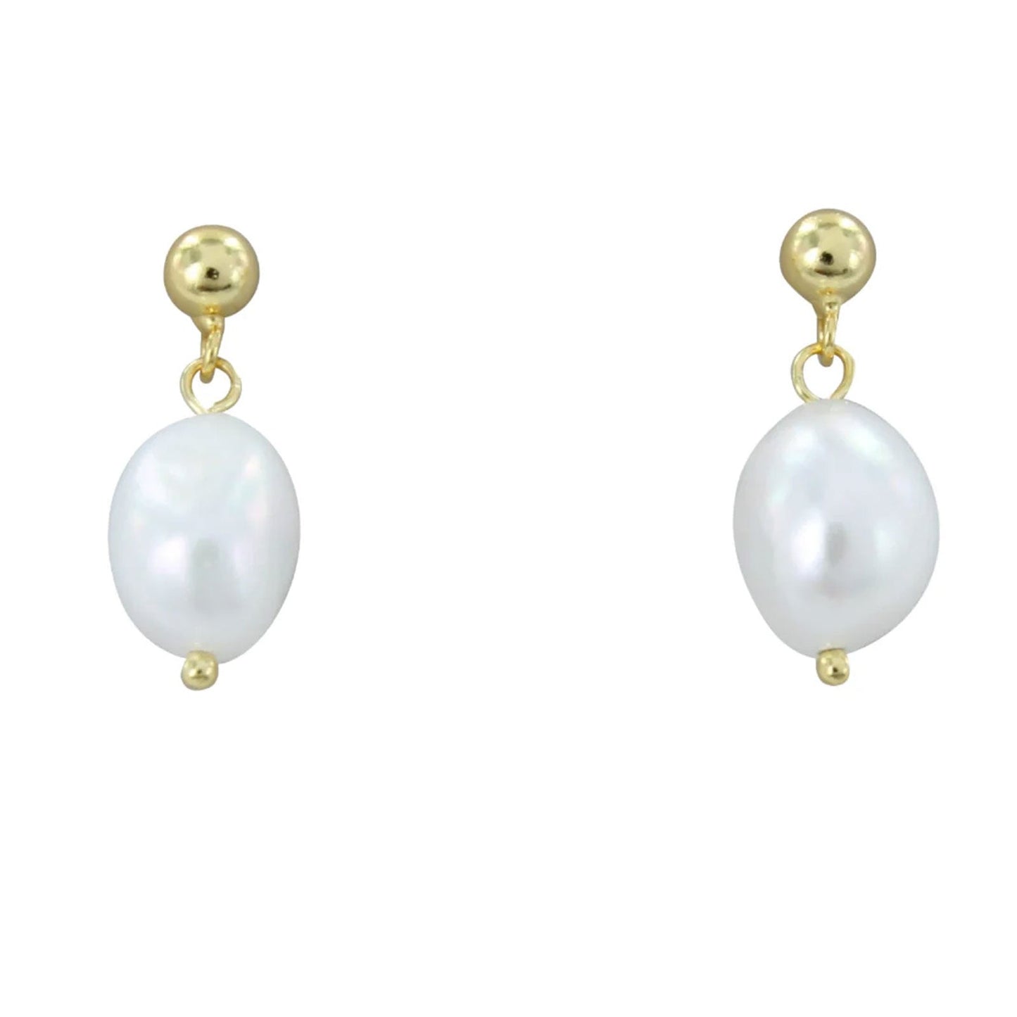 Pearl Gold Drop Earrings - Cotswold Jewellery