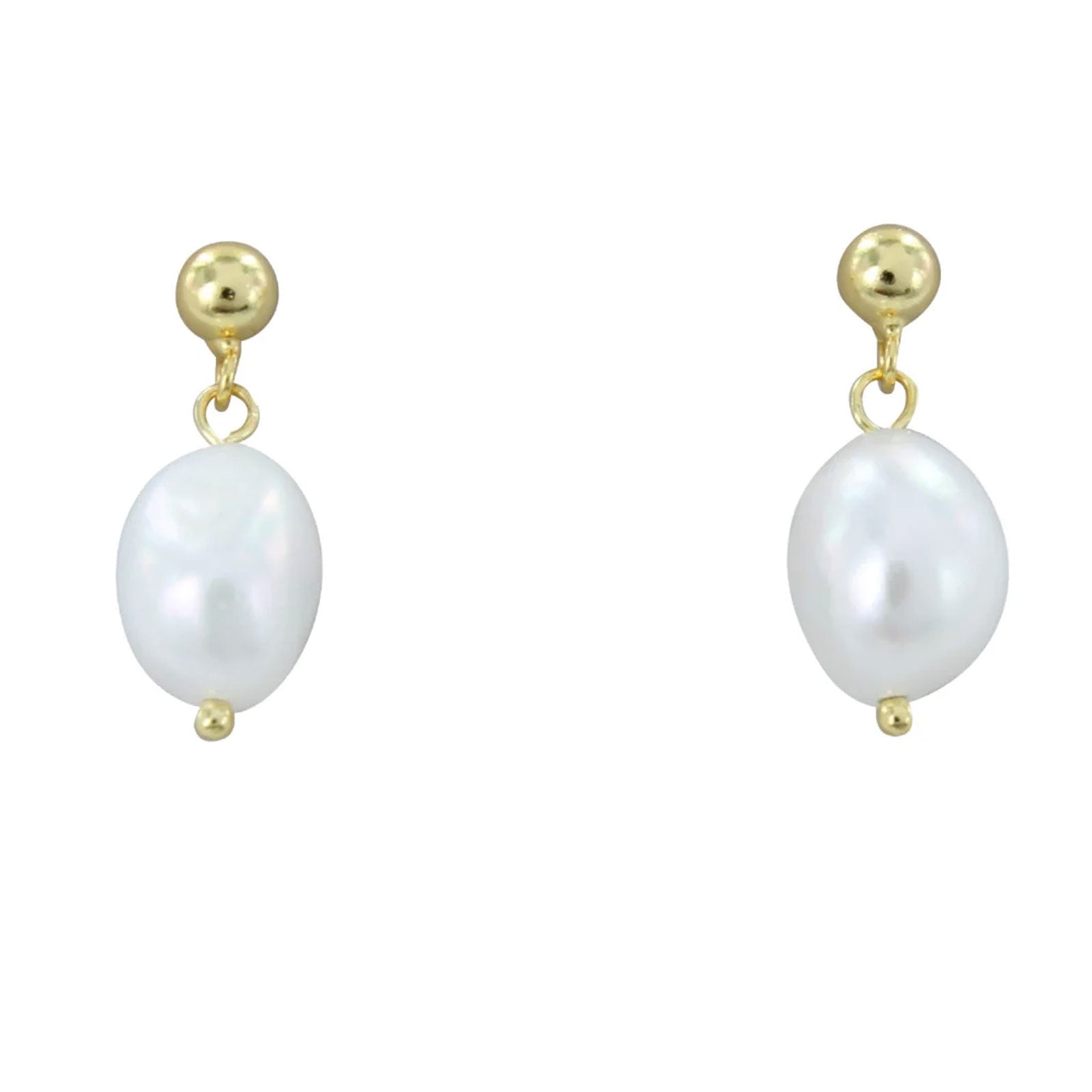 Pearl Gold Drop Earrings - Cotswold Jewellery