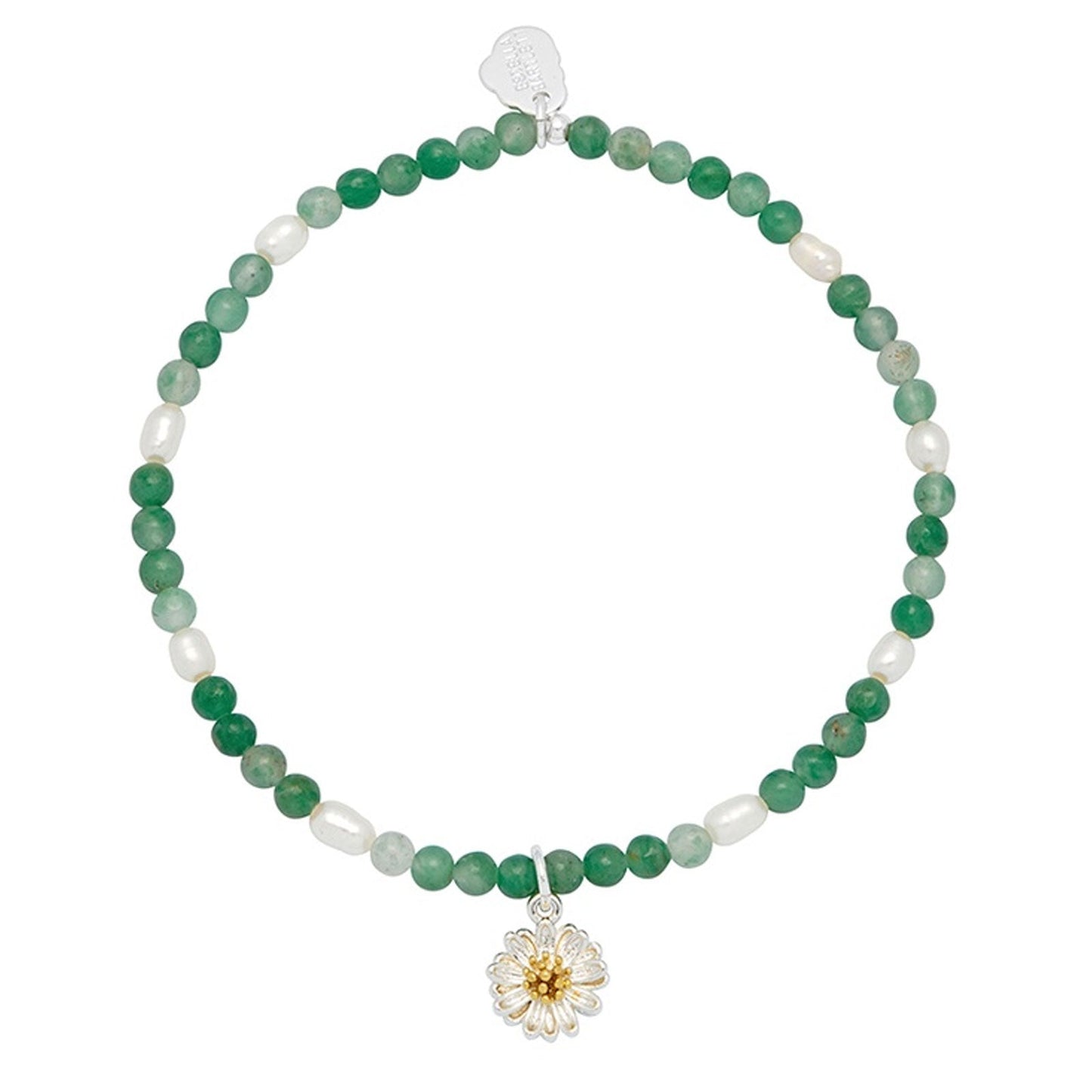 Pearl & Green Agate Wild Flower Bracelet - Cotswold Jewellery